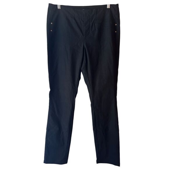 NIC+ZOE women's pull-on stretchy pants sz 10 black office comfy EUC - Picture 1 of 9
